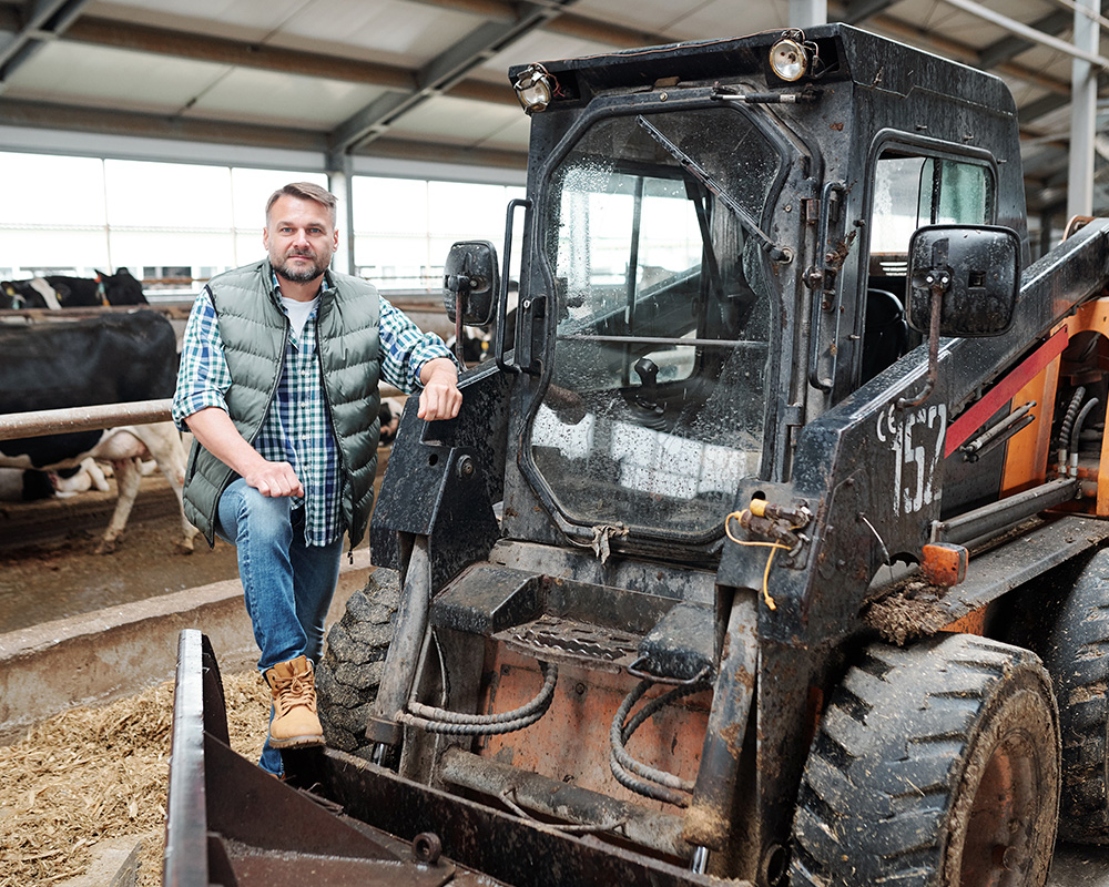 Ranch Manager with tractor